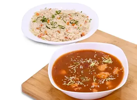 Chicken Manchurian With Rice